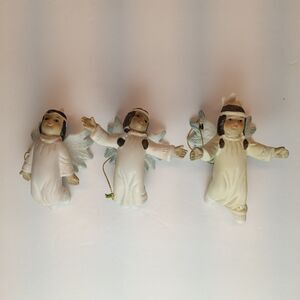 1993 Vintage House Of Lloyd Christmas Set Of 3 Native American Angels Ornaments